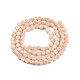 Chapelets de perles en verre opaque de couleur unie GLAA-N052-05B-A06-2