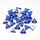 Back Plated Faceted Triangle Taiwan Acrylic Rhinestone Beads ACRT-M03-9-03-1