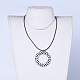 Ожерелья с подвесками из рафии NJEW-JN02359-02-5