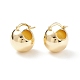 Rack Plating Brass Round Ball Chunky Hoop Earrings for Women X-EJEW-C029-04G-1