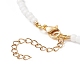 Glass Seed Braided Flower Beaded Necklaces for Women NJEW-JN03947-6