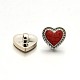 En forme de coeur émail acrylique boutons à queue pour la conception de vêtements BUTT-F045-05-1