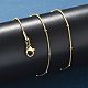 Ионное покрытие (ip) 304 нержавеющая сталь змея цепи ожерелья X-NJEW-F248-11A-G-3