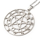 201 Stainless Steel Constellations with Star Pendant Necklace with Cable Chains NJEW-Q317-30P-2