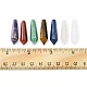 7Pcs 7 Styles Natural Mixed Gemstone Pointed Beads G-FS0005-53-6