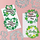 GLOBLELAND St. Patrick's Day Wreath Cutting Dies for Card Making Metal St. Patrick's Day Words Die Cuts Cutting Dies Templates for Scrapbooking Journal Embossing Paper Craft Decor DIY-WH0309-1617-2