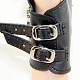 Правая сторона панк кожа крест с черепом перчатки AJEW-O016-A01R-10