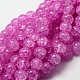 Crackle Glass Round Beads Strands CCG-E001-4mm-03-1