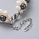Non-Magnetic Synthetic Hematite Beads Bracelets BJEW-JB04605-4
