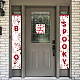 Panneau suspendu en polyester pour décorations de porche de porte d'entrée de bureau à domicile HJEW-WH0023-013-7