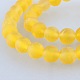 Frosted Lampwork Round Beads Strands LAMP-O004-10mm-D07-1