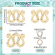 SUNNYCLUE 1 Box 12Pcs Bracelet Clasps Real 18K Gold Plated Jewelry End Clasps M Hook with Jump Rings Micro Pave Cubic Zirconia Double S-Hook Clasp Small Rhinestone S Hooks for Jewelry Making Supplies KK-SC0003-42-2