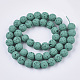 Spray Painted Natural Lava Rock Beads Strands G-N0324-B-03-2