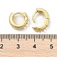 Латунные серьги-кольца из прозрачного кубического циркония EJEW-D311-137G-3