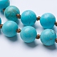 Colliers de perles de howlite naturelle NJEW-P202-36-A08-2