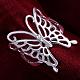 Ottone moda anelli farfalla cavi cubi per le donne RJEW-BB08997-8-2