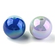 Two Tone UV Plating Opaque Acrylic Beads X-OACR-K005-07-2