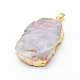 Natural Drusy Agate Nuggets Pendants G-P089-02-2