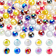 Ahadermaker 100pcs 10 couleurs perles acryliques transparentes TACR-GA0001-09-1