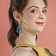 ANATTASOUL 8 Pairs 8 Colors Wood Double Triangle Dangle Earrings with Iron Pins EJEW-AN0004-46-4