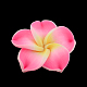 Plumeria hecha a mano de arcilla polimérica flor 3D abalorios CLAY-Q192-15mm-10-1