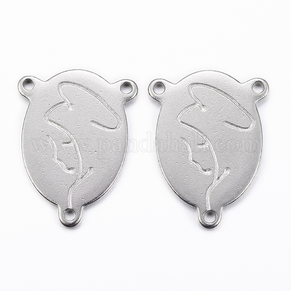 2 Breloques/charms En Acier Inoxydable 304 - Dimensions 12x10x1mm, Couleur Argent, Pour Création Bijoux