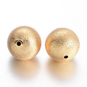 Круглые латунные текстурированные бусины KK-E671-02E