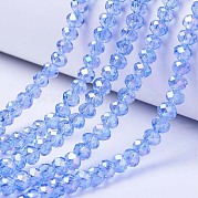 Стеклянные бусины с гальваническим покрытием  EGLA-A034-T4mm-B09
