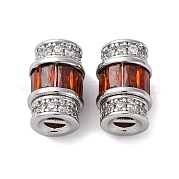 Латунные винтовые застежки с микропаве и кубическим цирконием KK-Z078-41P
