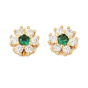 Латунные микро проложить кубического циркония бусы KK-U056-16G-01