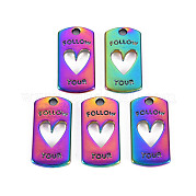 Rainbow Color Alloy Pendants PALLOY-S180-239-NR