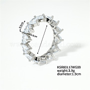 Латунное кольцо с цирконием Micro Pave для женщин ZF3345-7