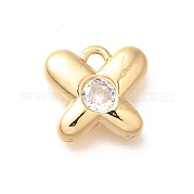 Латунные микро проложить кубического циркония подвески KK-C085-24G