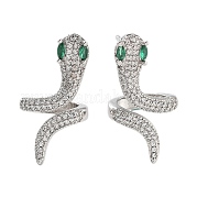 Серьги-гвоздики из латуни с реечным покрытием EJEW-N055-45P-RS