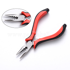 45 # pince à sertir pour outils de bijoux en acier au carbone pour perles à écraser de 2/2.5/3 mm, rouge, 130x55x17mm