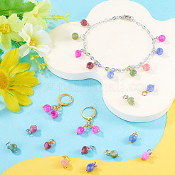 30 stücke 3 arten natürliche bunte turmalin würfel charms&nbsp;PALLOY-TA00370
