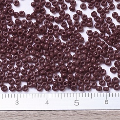 MIYUKIラウンドロカイユビーズ  日本製シードビーズ  11/0  （rr419)不透明な赤茶色  2x1.3mm  穴：0.8mm  約50000個/ポンド&nbsp;SEED-G007-RR0419