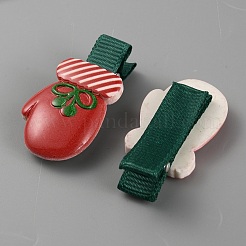 Милые рождественские акриловые заколки из кожи аллигатора&nbsp;PHAR-WH0013-03D