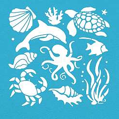 Трафареты для штампов из нержавеющей стали DIY-WH0279-023