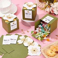 Складные квадратные бумажные коробки для конфет CBOX-WH0001-E02