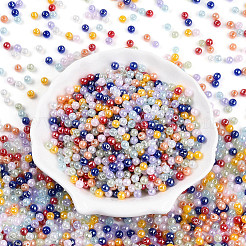 Прозрачные цвета блеск стеклянный бисер&nbsp;SEED-N007-10