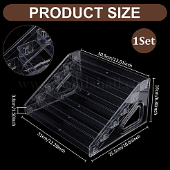 6-уровневая пластиковая стойка для дисплея для мини-карты&nbsp;DJEW-WH0028-002A