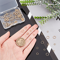 120 шт. 3 стиля латунных открытых соединительных колец для плетения кольчуги KK-GA0001-32