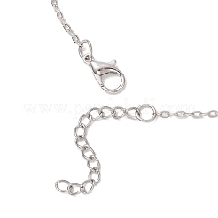 Женские колье-цепочки с подвеской в виде красного крылатого сердца и креста из латуни.&nbsp;NJEW-JN05909