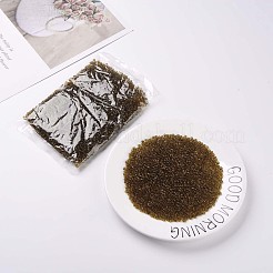 ガラスシードビーズ  トランスペアレント  ラウンド  ダークチソウ  6/0  4mm  穴：1.5mm  約4500ビーズ/ポンド&nbsp;SEED-A004-4mm-2C