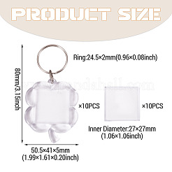 10 Stück Acryl-Schlüsselanhänger&nbsp;KEYC-TA0001-61