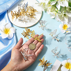 12 шт. 2-х цветные заколки для волос из сплава кожи аллигатора для женщин&nbsp;OHAR-SP0001-08