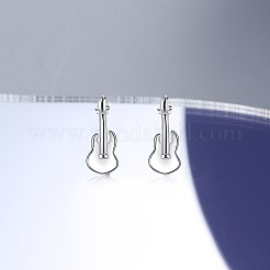 Anlaufgeschützte Ohrstecker aus rhodiniertem Sterlingsilber&nbsp;EJEW-BB67164-P