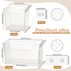 8 juego de 2 estilos de caja de almacenamiento de plástico para baño con pegatina&nbsp;AJEW-TW0001-20