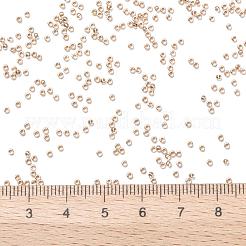 TOHOラウンドシードビーズ  日本製シードビーズ  （金メッキの裏地付きクリスタル989)個  15/0  1.5mm  穴：0.7mm  約3000PCS /ボトル  10 G /ボトル&nbsp;SEED-JPTR15-0989